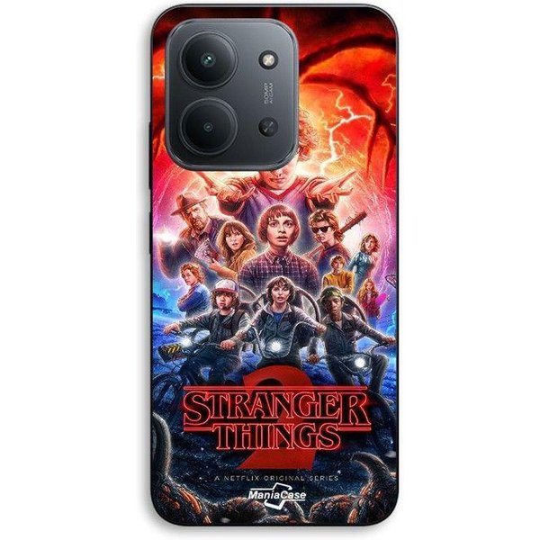 Coque De TéLéPhone - Maniacase - Xiaomi Redmi 15C 5G - Silicone Tpu - Motif Stranger Things Saison 2 - Souple Negro-image