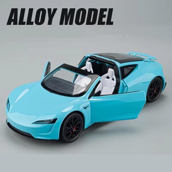 1:24 Roadster Kabriolet Stop Metalowy Model Samochodu Sportowego Odlewany Metalowy Zabawka Model Samochodu Koncepcyjnego DźWięK I ŚWiatłO Symulacja Prezent Dla Dzieci-image