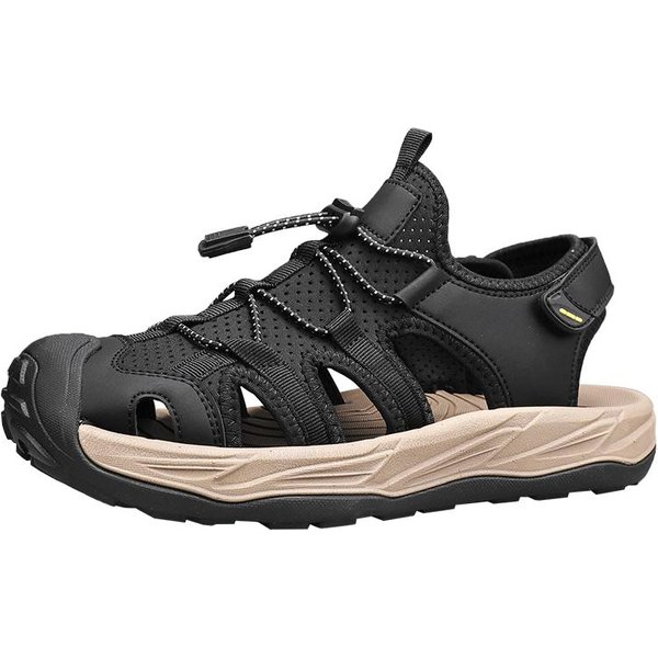 Sandalias De Verano Caladas De Punta Cerrada Antideslizantes Sandalias De Suela Blanda Zapatos De JardíN Ligeros De Suela Gruesa Para Hombre 46 Black-image