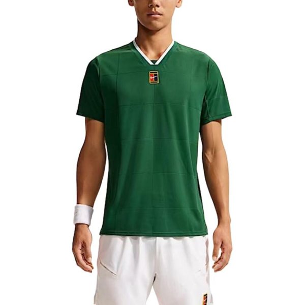 Camiseta De Tenis Nike Court Slam Dri Fit Avanzada Secado RáPido Tejida Transpirable Para Hombre Tops IB1015-341 M Black-image