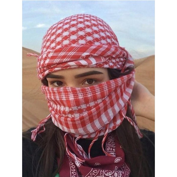 PañUelo Cuadrado DeséRtico ÁRabe ProteccióN Solar Cortavientos Unisex Chal Con Borlas Bufanda Accesorios Abaya Hijab Velos Para Mujer Moda-image