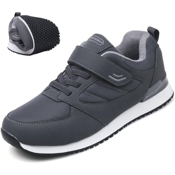 Zapatos, Nuevos Zapatos Deportivos Para Hombres Y Mujeres, Velcro, Zapatos Para Ancianos, Zapatos Para Madres, Zapatos Para Caminar De Pareja De Mediana Edad Y Ancianos 45 Black-image