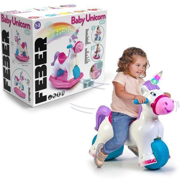 Caminador 2 En 1 Unicornio - Feber - Bebé Unicornio - Con Sonidos Y Luces - A Partir De 12 Meses-image