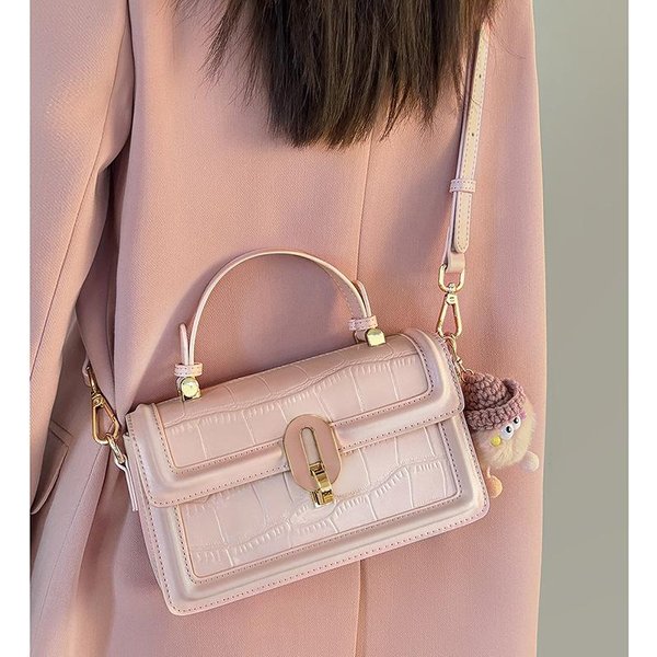 Bolso De Cuero Genuino Nuevo Para Mujer Bolso De Mano Bolso De Hombro Bolso Cruzado De Alta Gama Bolso Cuadrado PequeñO Gray-image