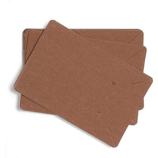100 Tarjetas Para Pendientes 6X9Cm Etiqueta De Papel Kraft En Blanco Con 100 Bolsas De OPP Para Exhibir Collares-image