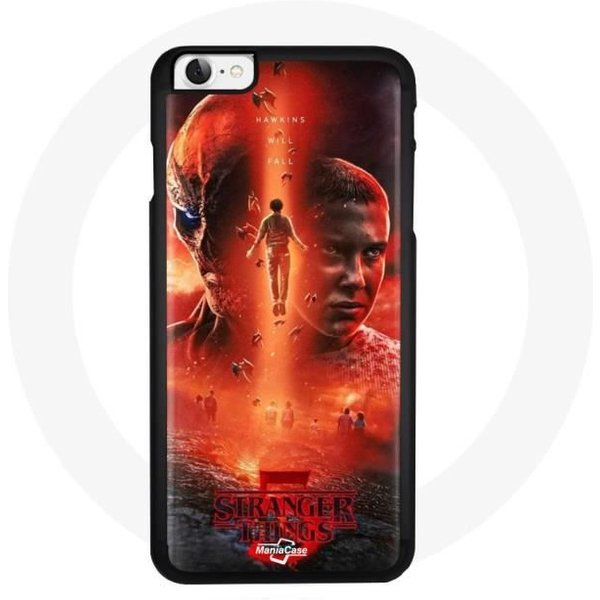Funda Para Iphone 8 - Maniacase - Stranger Things - Flexible - Negra - Mixta-image
