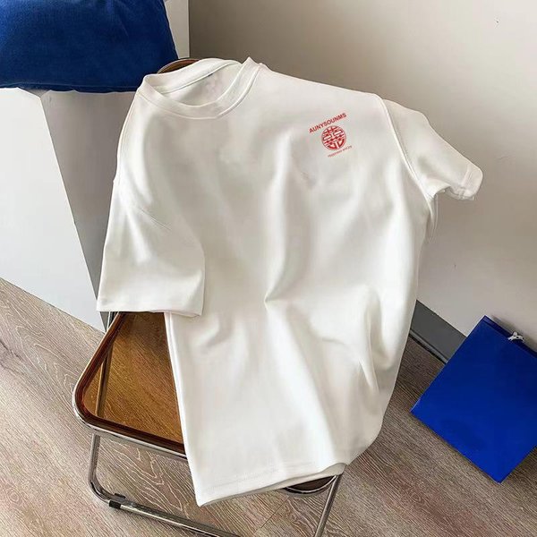 Camiseta De AlgodóN Para Hombre, Blanca, Cuello Redondo, Manga Corta, Moda De Verano, Marca, Holgada, Parte Inferior, Camisa, Ropa Xxxl-image