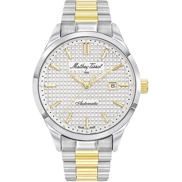 Reloj Para Hombre Mathey-Tissot Urban Dos Tonos Acero Inoxidable Esfera Plateada AutomáTico H411ATBI-image