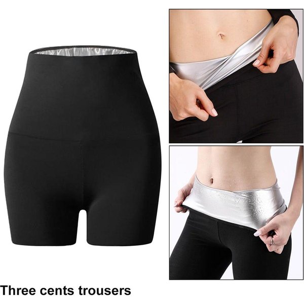 Traje SudoracióN Sauna PéRdida De Peso Ropa Moldeadora Pantalones Cortos Bolsillos Entrenador De Cintura Moldeador Corporal Completo CháNdal Actividad FíSica Entrenamiento Fitness Gimnasio Perfecto Para M-image