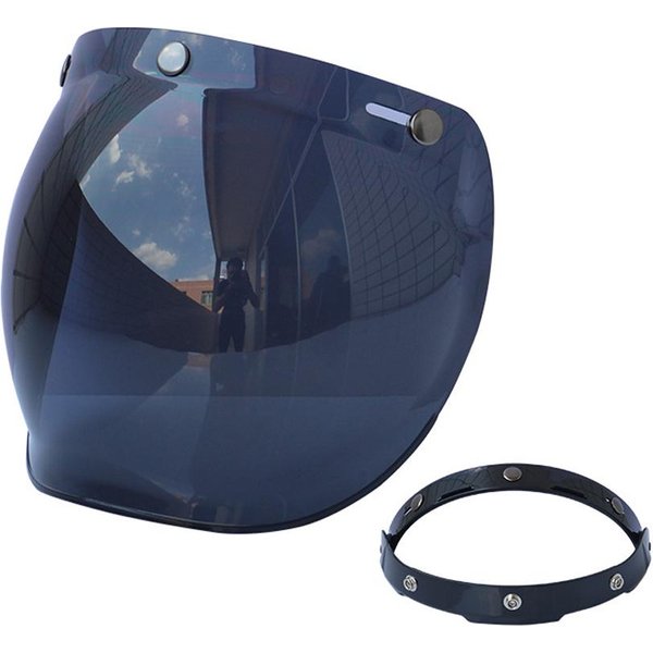 Kask Bubble Visor Kask Motocyklowy Soczewka Przedniej Szyby Z Uchwytem Typu Flip Do KaskóW Otwartych Z 3 Zatrzaskami Ciemny Kolor Opalenizny-image
