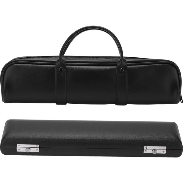 Bolsa Para Flauta De 16 Agujeros Cuero Artificial Negro Estuche Caja Accesorios Para Instrumentos Musicales-image