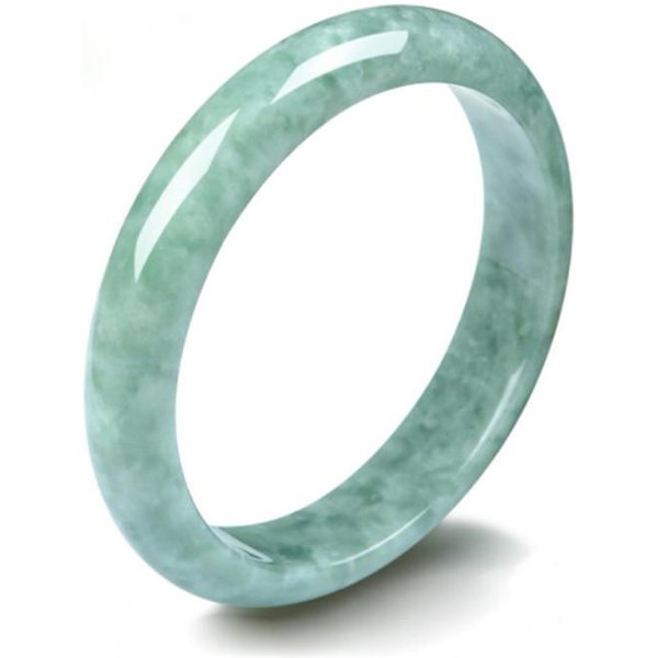 Oryginalna Naturalna BiałA Zielona Bransoletka Z Jadeitu ChińSka RęCznie RzeźBiona Moda Urok BiżUteria Akcesoria Prezenty Amulet 58-59Mm-image