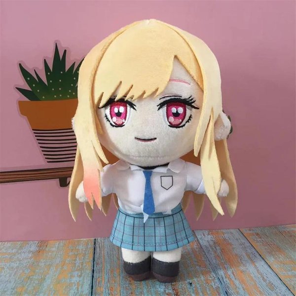 Anime My Dress Up Darling Pluszowa Lalka Zabawka 20Cm Kitagawa Marin Gojō Wakana Urocza MięKka Wypchana Poduszka Prezent 20Cm-image