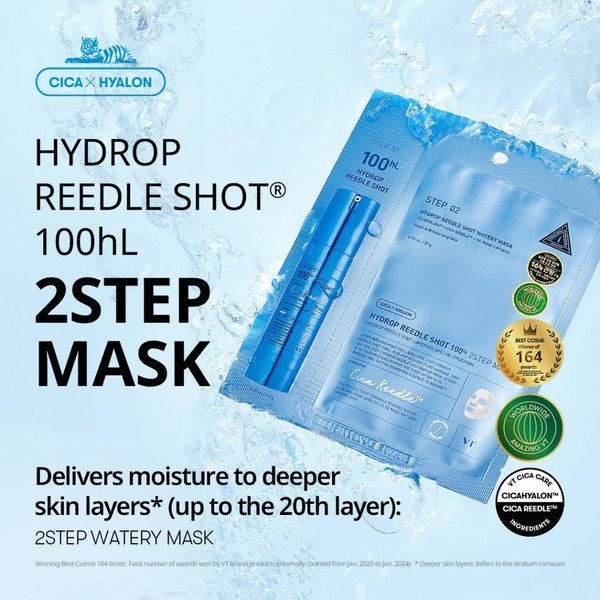 VT Cosmetics 100 Hydrop Reedle Shot Set De Mascarilla De 2 Pasos 5 Uds-image
