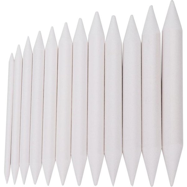 12 Uds. BolíGrafo De Papel Blanco Para Mezclar Tocones, Herramienta De Dibujo Para Frotar Bocetos, Herramienta De Dibujo Para Bocetos-image