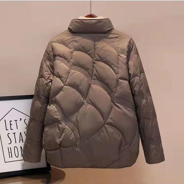 KróTka Lekka BawełNiana Kurtka Puchowa Damska Zimowa Nowa MałA Cienka Modna Zagraniczny Styl Jesień I Zima Okrycie 2XL-image