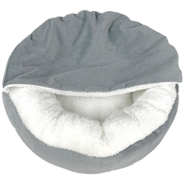 Budka Dla ZwierząT CiepłA I Pogrubiona Na Jesień I Zimę Z KołDrą PółZamknięTa Budka Dla Psa Mata Dla Kota ArtykułY Dla ZwierząT 48*48*20Cm Gray-image