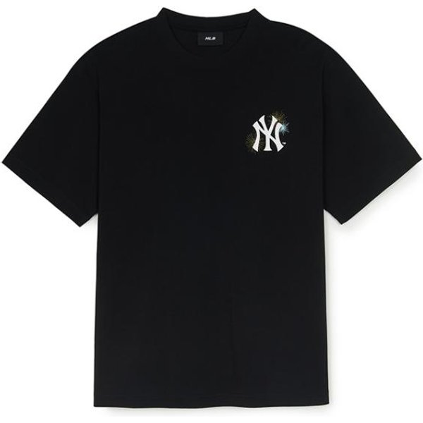 MLB New York Yankees Sportowy Rekreacyjny Wygodny KróTki RęKaw OddychająCy T-Shirt Unisex Top Czarny 3ATSX2053-50BKS S White-image