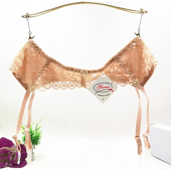 M L XL DużE Rozmiary Bielizna Damska Seksowna Koronkowa Przezroczysta Pas Do PońCzoch ZapięCie Z TyłU Regulowany Pas Na RamiąCzka Do PońCzoch M Beige-image