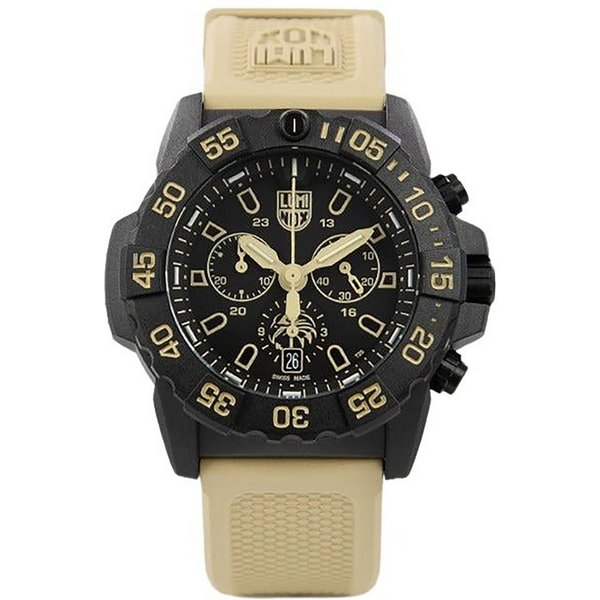 Reloj CronóGrafo Luminox Navy Seal Foundation De Cuarzo Con Esfera Negra Para Buceo XS.3590.NSF.SET 200M Para Hombre Con Correa Adicional-image