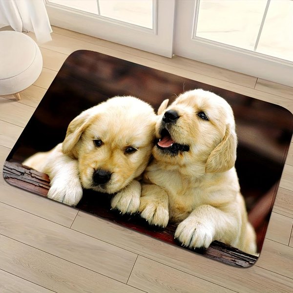 1 Szt. AntypośLizgowy Dywanik Z Golden Retrieverem, MożNa Prać W Pralce Mata PodłOgowa Do Salonu Sypialni Kuchni Przedpokoju WystróJ Domu 160X200Cm-image