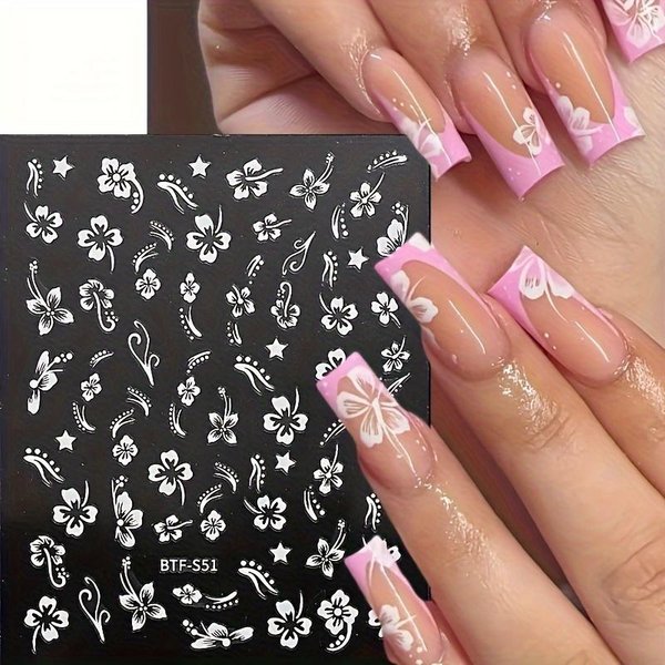 1 Hoja Adhesiva Bronceada Floral CalcomaníAs Para UñAs Para Mujeres Suministros Para Arte De UñAs Pegatinas Para UñAs Para Arte De UñAs, Accesorios Para Fiesta-image