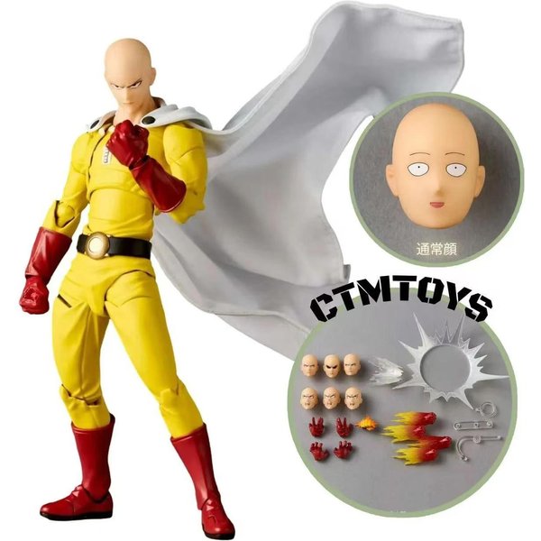 Kaiyodo Revoltech Amazing Yamaguchi One Punch Man Figurki Akcji: Saitama I Genos Ruchomy Model PVC Statua Anime PięKna Kolekcja Zabawek-image