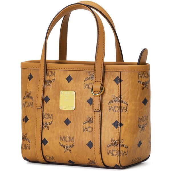 MCM Toni Torba Tote Ze SkóRy Z Zamkiem BłYskawicznym I Logo Marki Torba Na Zakupy Torba Na Ramię Crossbody Mini Damskie Torby Tote BrąZowa Koniak MWPFSMT03CO001 Shopping Bag Set(Basic Set+Shopping Bag) Brown-image