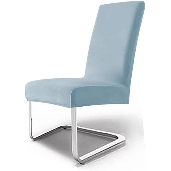Funda De Silla De Terciopelo De Zorro Plateado Engrosado Tela De Terciopelo EláStica Hogar Hotel Silla De Comedor Cubrepolvo Funda De Silla Sentido De Alta Gama 38*38*4Cm Azul Cielo-image