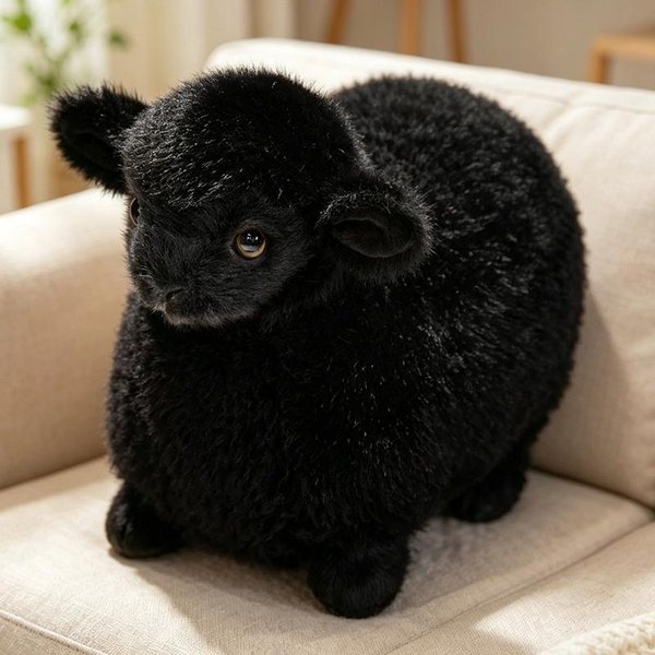 Super Puszysta Pulchna Owca Pluszowa Zabawka 4 Kolory OkrąGłY Gruby Baranek Wypchana Poduszka Dekoracja Sypialni Sofy Na Prezenty. 30Cm-image