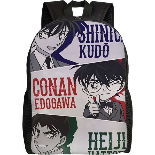 Mochila De Detectives Conan NiñO NiñA PoliéSter Mochilas Universitarias PatróN Bonitas Bolsas De Instituto Rucksack As Picture-image