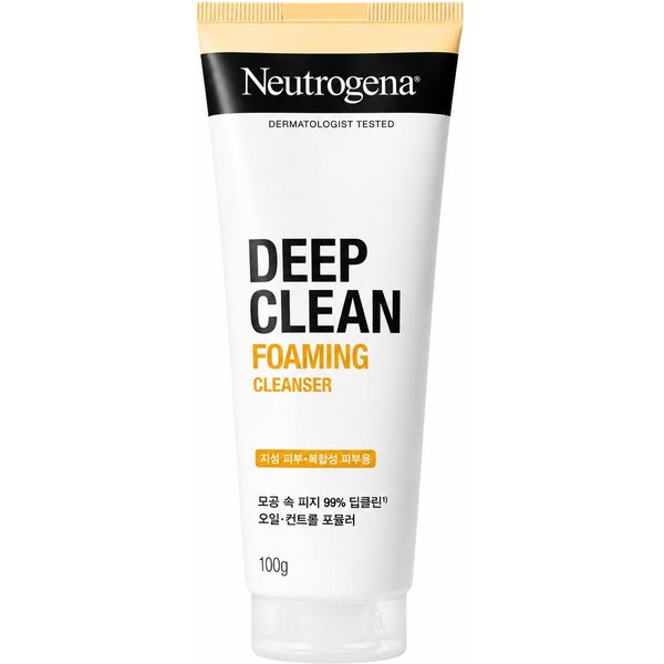 Neutrogena Deep Clean Pianka Do Mycia Twarzy 100G KontrolująCa Sebum Codzienna Pianka Do Mycia Twarzy Black-image