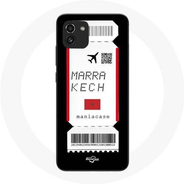 Funda Samsung Galaxy A03 Billete De AvióN Marrakech Marruecos-image
