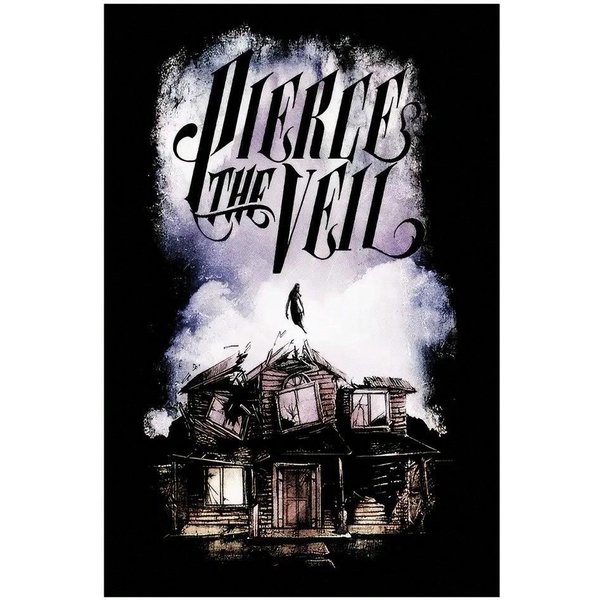 1 Szt. Gobelin Pierce The Veil, Dekoracja śCienna ZespołU Rockowego, Fajne Rzeczy Do Pokoju, Poliester Z Nadrukiem 2D, Rzeczy Do Sypialni, Dekoracja Pokoju Rockowego Emo 40X60Cm Gray-image