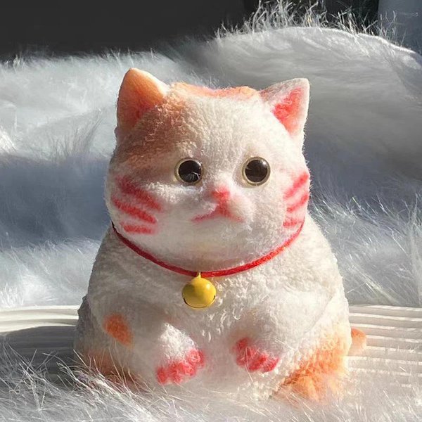 Taba Squishy Uroczy Flokowany Kot Zabawka Fidget Ekstra DużA Sensoryczna Zabawka Antystresowa Dla Dzieci DorosłYch Relaksacja LęK ŚCiskanie Prezent-image