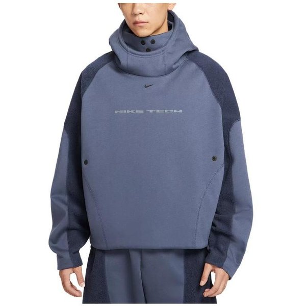 Chaqueta Con Capucha De Punto Polar Nike Tech Boreas Para Hombre Azul Trueno IB3364-437 S Gray-image