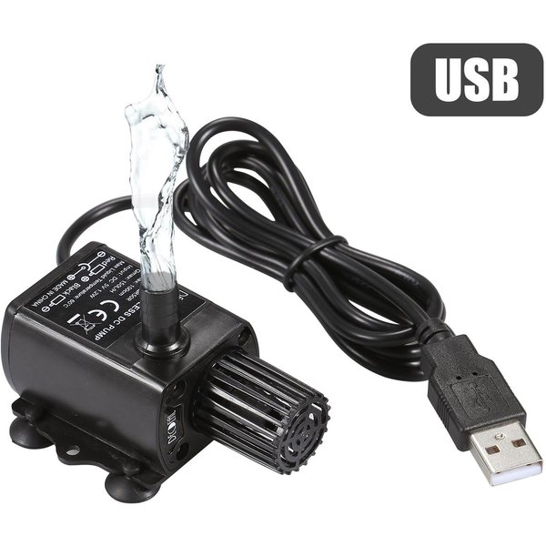 Bezszczotkowa Pompa Wodna Decdeal USB Z Filtrem Bardzo Cicha Mini DC5V Micro Bezszczotkowa Pompa Olejowa Do Wody Czarny-image
