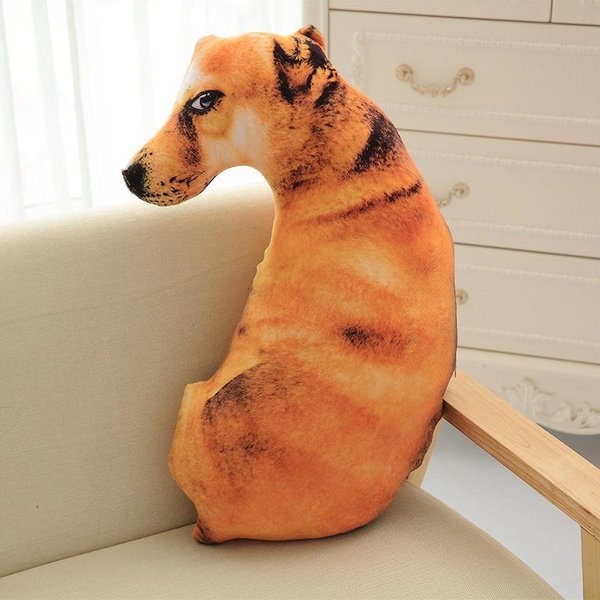 50 Cm Pluszowe Zabawki SymulująCe Psa 3D MięKka Poduszka Realistyczne Pluszaki Wypchane ZwierząTko Poduszka Dla Dzieci WystróJ Domu Prezenty Urodzinowe-image