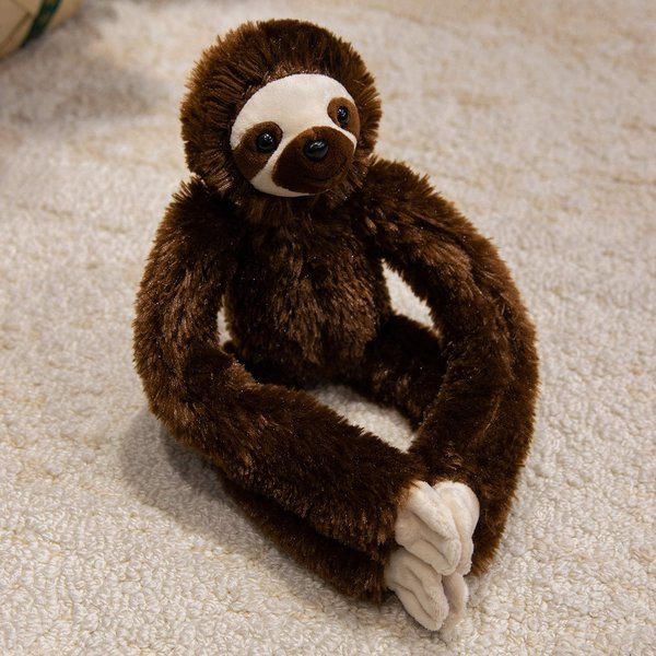 35 Cm WisząCa Pluszowa Zabawka ZwierząTko Z Dzikiego Lasu Matka-Dziecko Puszyste Zwierzę DłUgie RęCe Orangutan Szympans Lemur MałPa Lenowiec Dekoracja 35Cm-image