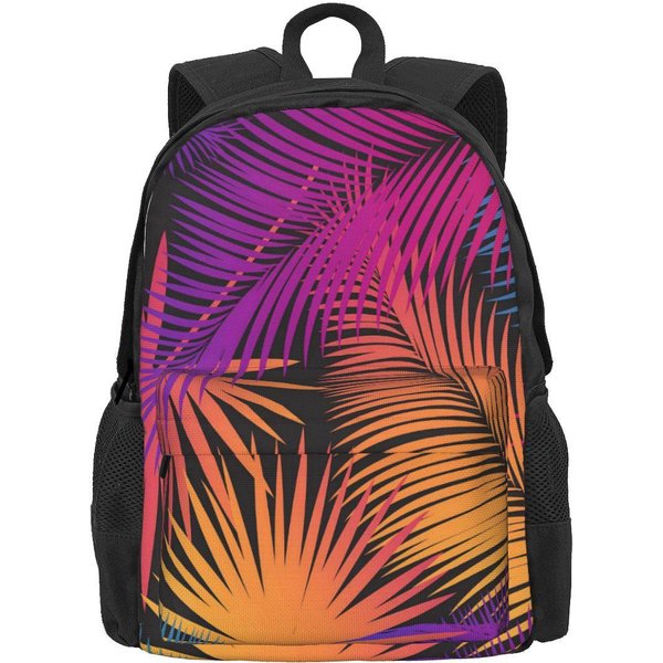 Niebieski Plecak Z Nadrukiem LiśCi Abstrakcyjne LiśCie Plecaki Trekkingowe Studencki Unisex Projektant DużE Torby Szkolne Zabawny Plecak 36X32X10Cm-image