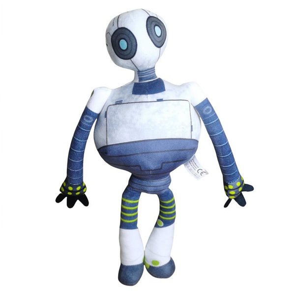 38 Cm Urocza KreskóWkowa Robot Pluszowa Lalka MięKka Puszysta Figurka Zabawka Kolekcjonerska Dekoracja Na Urodziny BożE Narodzenie Prezent BiałY-image