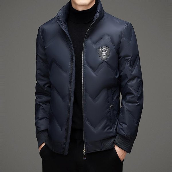 Invierno Nuevo Chaqueta Ligera De PlumóN Con Cuello Mao Corta Para Hombre Chaqueta Casual De PlumóN 4XL-image