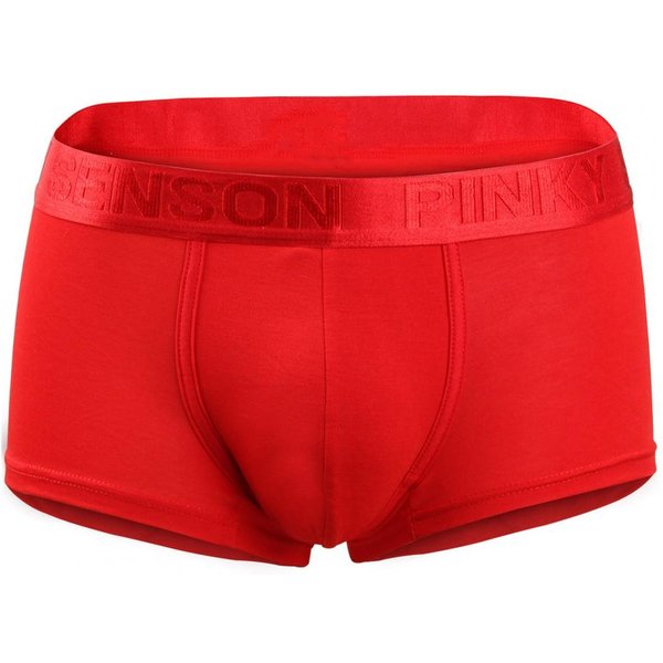 Calzoncillos BóXer Para Hombre Calzoncillos BóXer De Cintura Media Para Hombre Con Cintura EláStica Ancha DiseñO Estampado De Letras Forma U-Convexa Para Alta Para Comodidad M Rojo-image