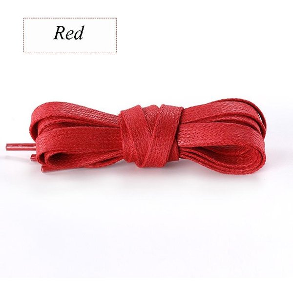 Nowe PłAskie Woskowane BawełNiane SznurowadłA Do ButóW Unisex Buty Codzienne Trampki SznurowadłA SkóRzane SznurowadłA Buty Buty Wodoodporne Do Sznurowadeł 150Cm Red-image