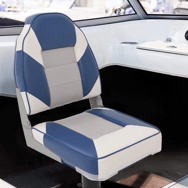 Vidaxl Asiento Plegable Para Barco, 2 Piezas, Con Respaldo Alto-image