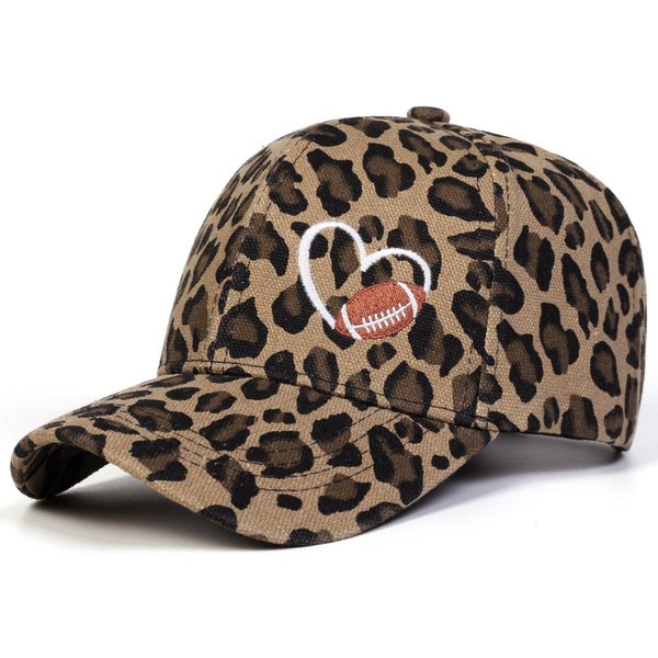 Gorras De BéIsbol Unisex Estampado De Leopardo Bordado De Amor Primavera OtoñO Exterior Ajustable Gorros Casuales Gorra Solar Gorra Deportiva-image