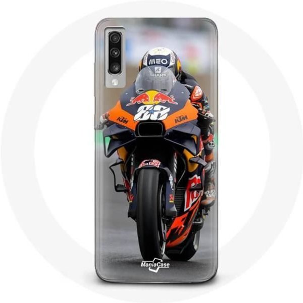 Funda - Maniacase - Samsung Galaxy A70 - Flexible - Miguel Oliveira Moto GP - Blanca-image