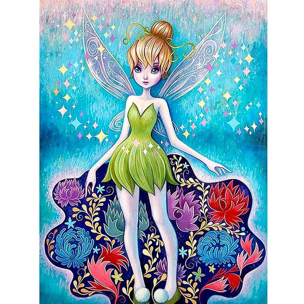 Pintura De Diamante Artesanal 5D Hada Mariposa , Bordado 3D, Punto De Cruz, Regalo, DecoracióN Del Hogar 20X30CM-image
