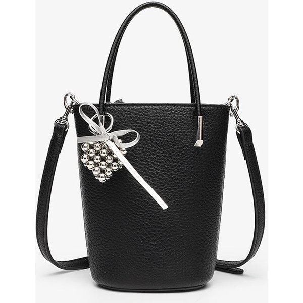 Bolso De Mano PequeñO Exquisito De Lujo Ligero De Nicho De Gama Alta Para Mujer Nuevo VersáTil De Gran Capacidad Bolso Cubo Bolso Cruzado Verano Black-image