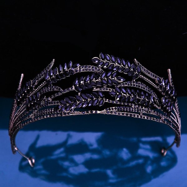 Diezi Corona De Cristal De Lujo Barroco Morado Verde Rojo Para Mujeres NiñAs Boda Elegante Lujo Tiara De Princesa Fiesta Peinado Vestido JoyeríA-image